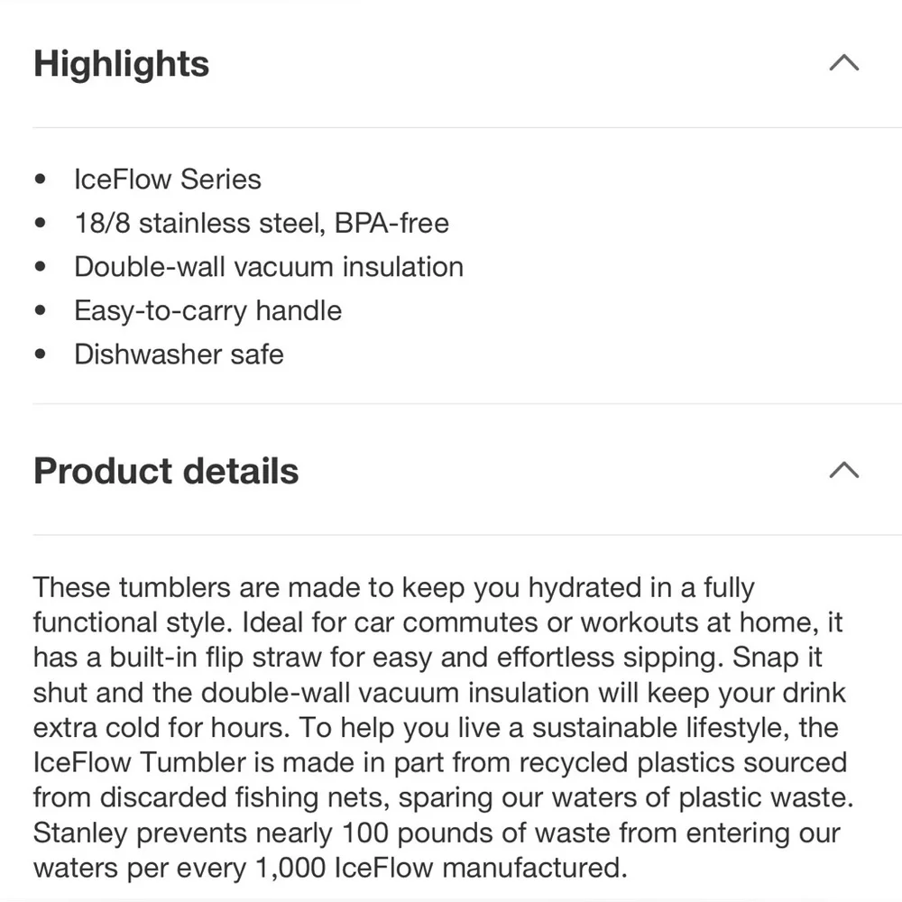 Stanley 40 oz Stainless Steel Ice Flow Flip
Straw Tumbler Calcite Calacatta NEW - Picture 7 of 8